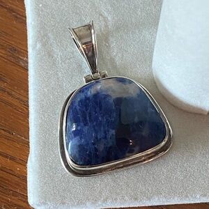 Sterling Silver Blue Sodalite Pendant